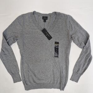 Worthington medium heather gray v neck sweater Medium NWT[26]